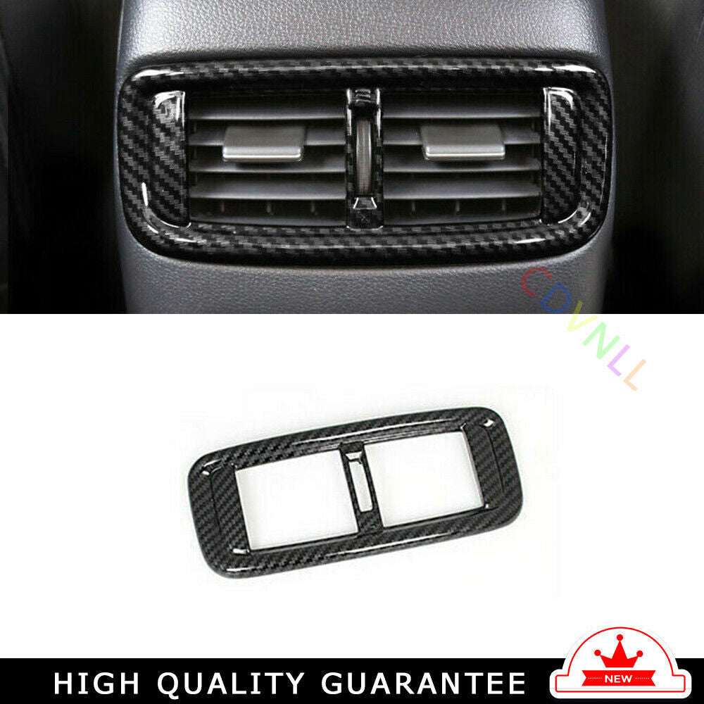 Rear Air Outlet Vent Frame Trim 1X for Honda CRV CR-V 2017-2022 ABS Carbon Fiber