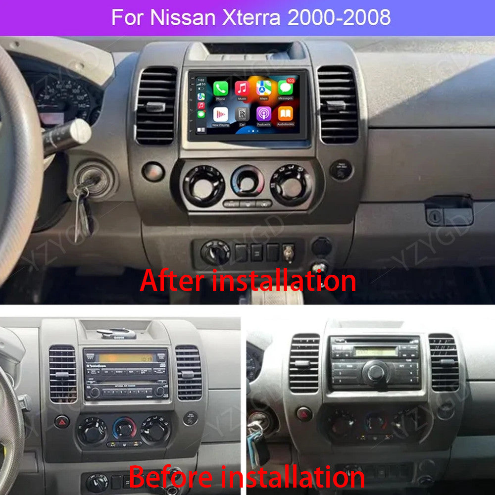 for Nissan Xterra 2000-2008 Carplay Android 14 Car Radio GPS Navi 2+32GB Screen