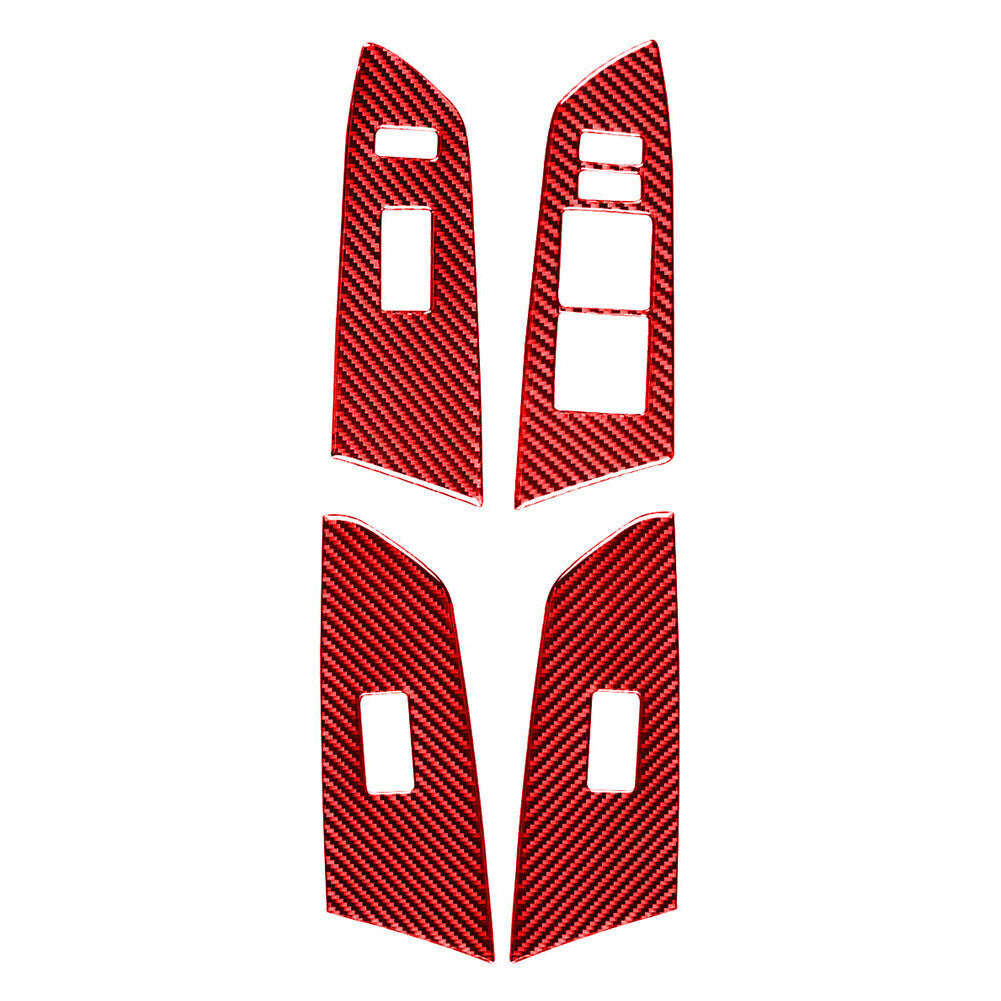4¢ª Innent¨¹r Fensterheber Schalterabdeckung f¨¹r for Toyota Tundra 2014-2021 RHD Rot