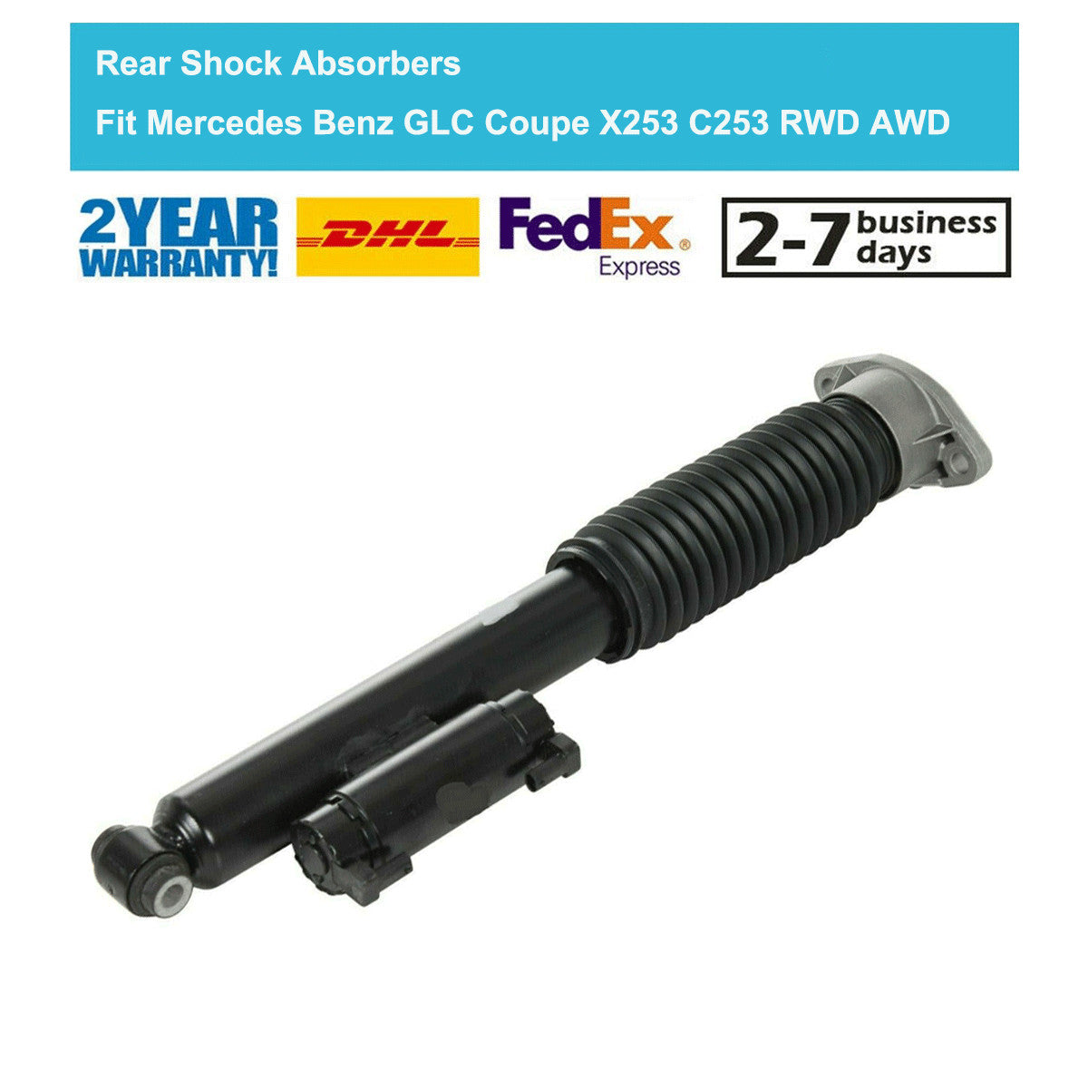 1PC Rear Left or Right Gas Shock Strut for Mercedes-Benz C253 X253 GLC 2016-2020
