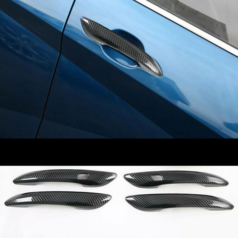 Carbon Fiber ABS Side Door Handle Molding Cover Trims for Hyundai for Elantra 21-22