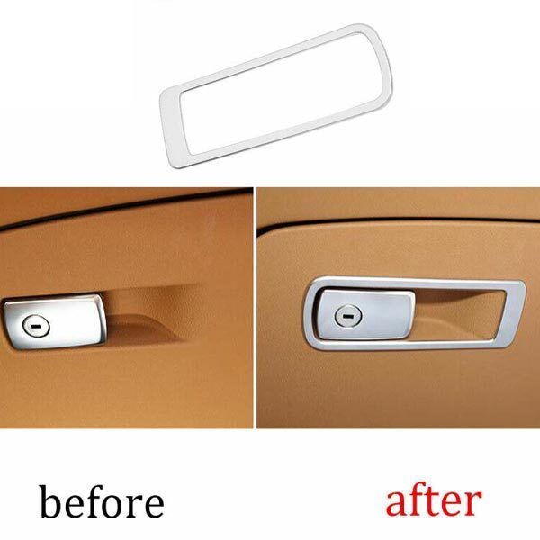 for BMW 5 Series G30 2018-2022 for Co -Pilot Storage Box Handle Cover Trim ABS Silver