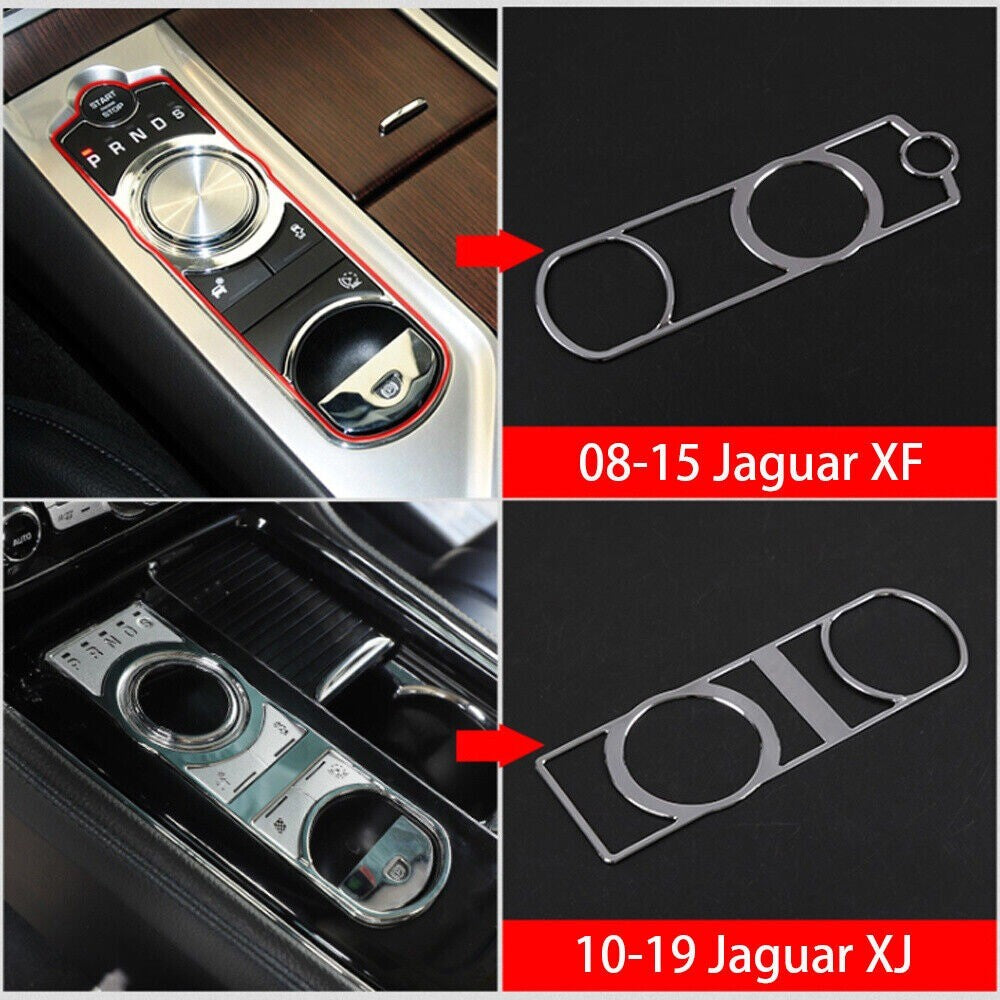 Stainless Steel Chrome Gear Shift Button Switch Trim Fit for Jaguar XF 2008-2015