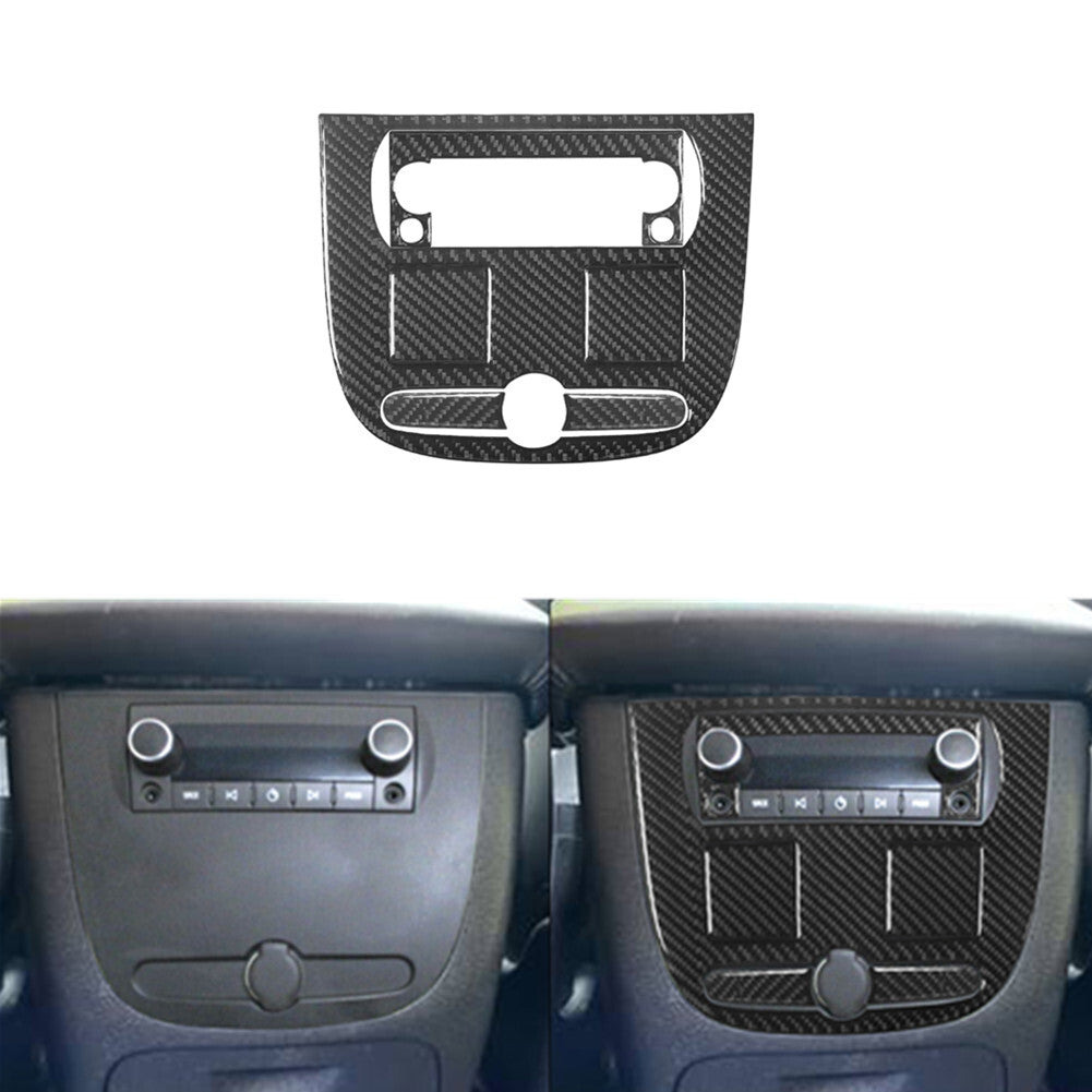 Carbon Fiber Rear Audio Console Trim For Silverado/tahoe/ for sierra 2007-2014 Type C