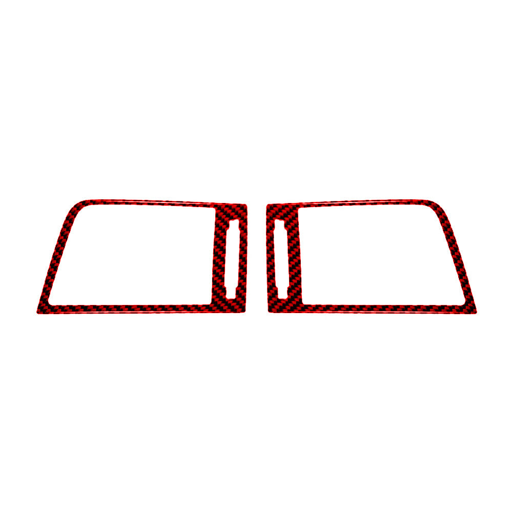 Red Carbon Fiber Dash Vent Outlet Cover Trim for Subaru Outback Legacy 2015-2017
