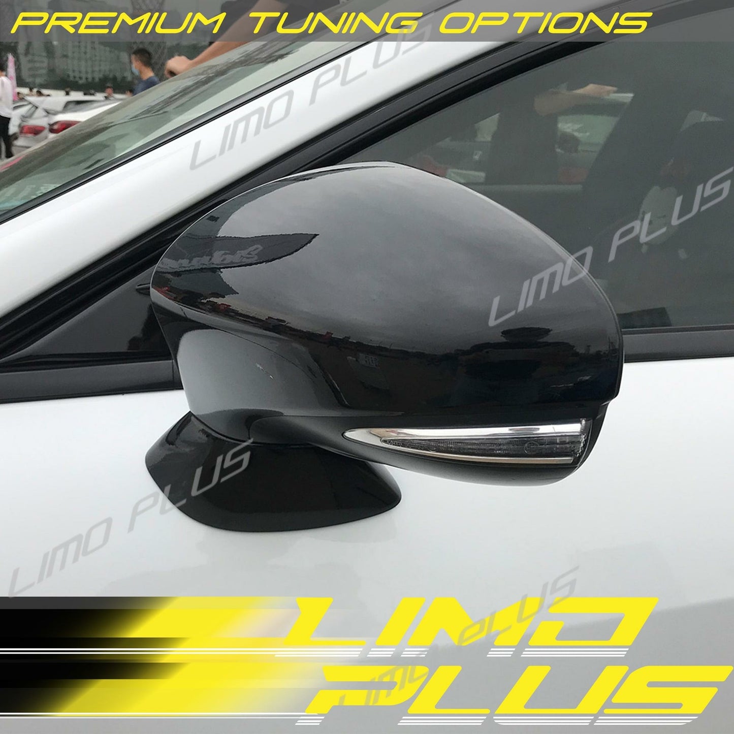 Replacement glossy black mirror-finish protective case for LEXUS IS200t, IS300, and IS350 (2013-2020)