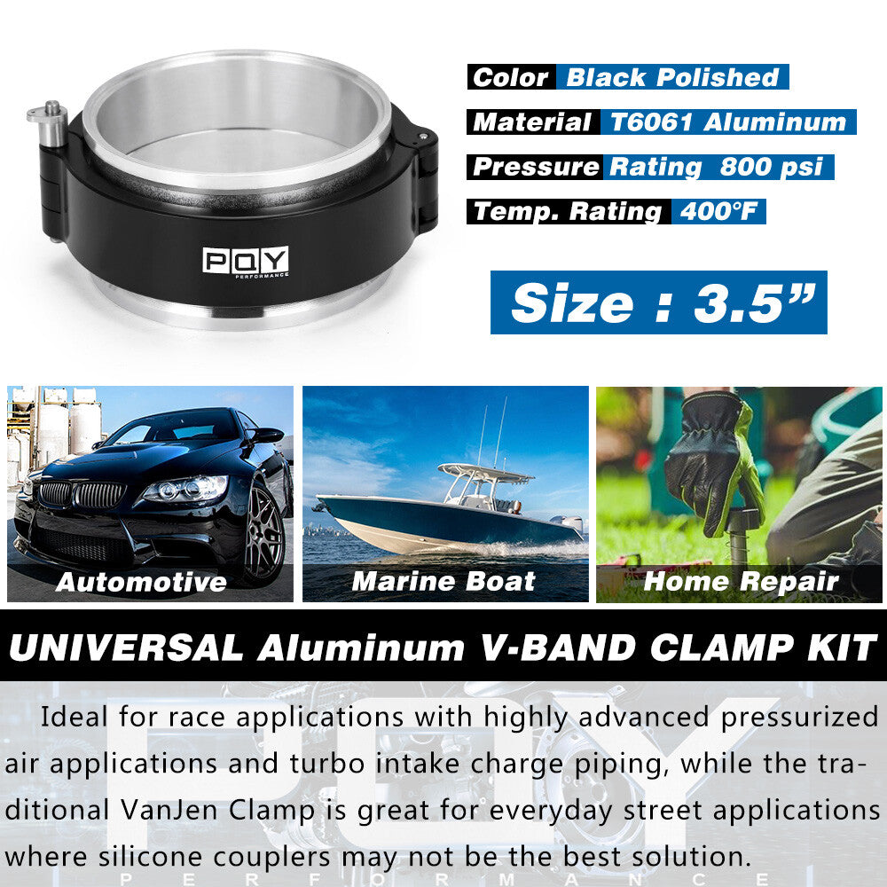 89mm 3.5 Inch Aluminum Quick Release HD Clamp for Intake Intercooler Pipes