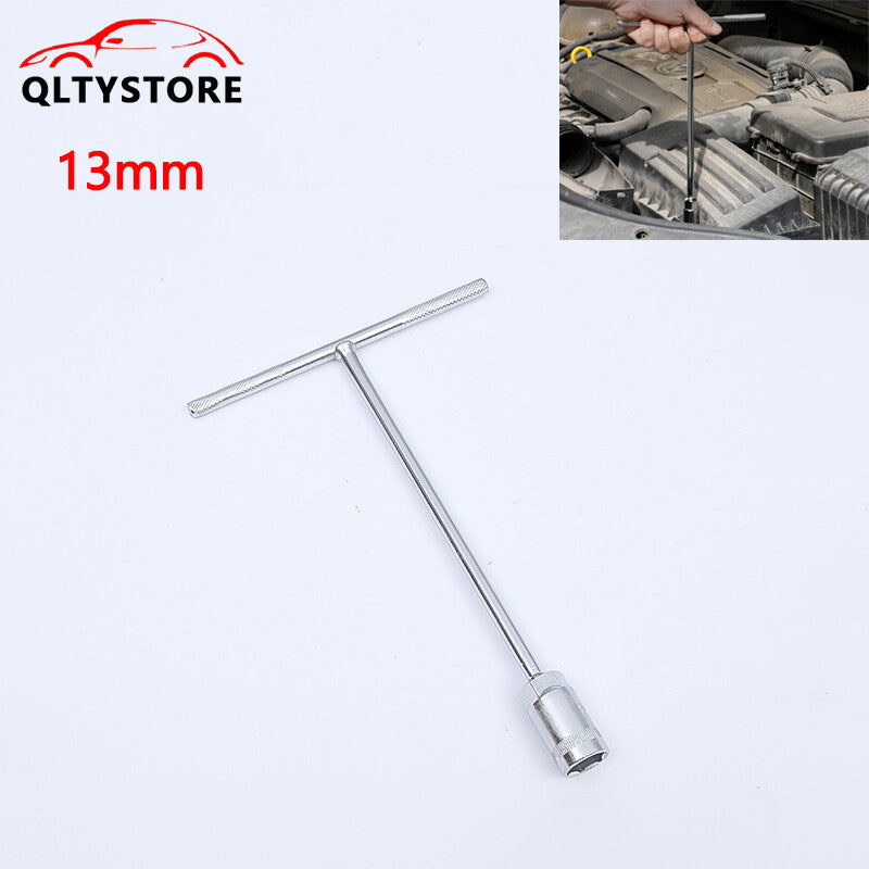 1Pc 13mm Metric T-Handle T Handle 45Steel Socket Wrench Tool For Car Motorcycle