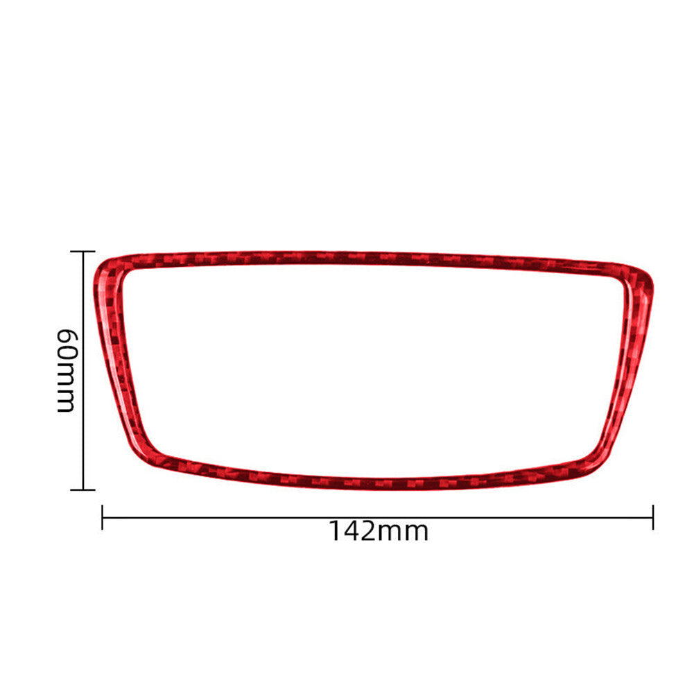 Red carbon fiber headlight switch button trim for BMW X1 F48 25i 2016-18