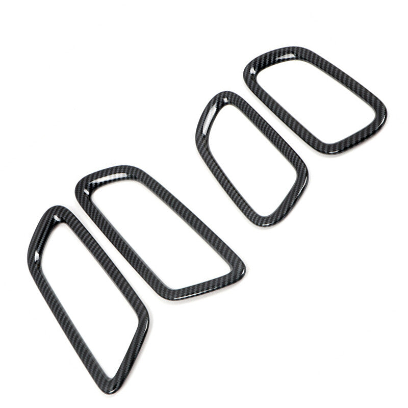 for Dodge Durango 2021-2022 Interior Door Handle Panel Cover Trim Carbon Fiber