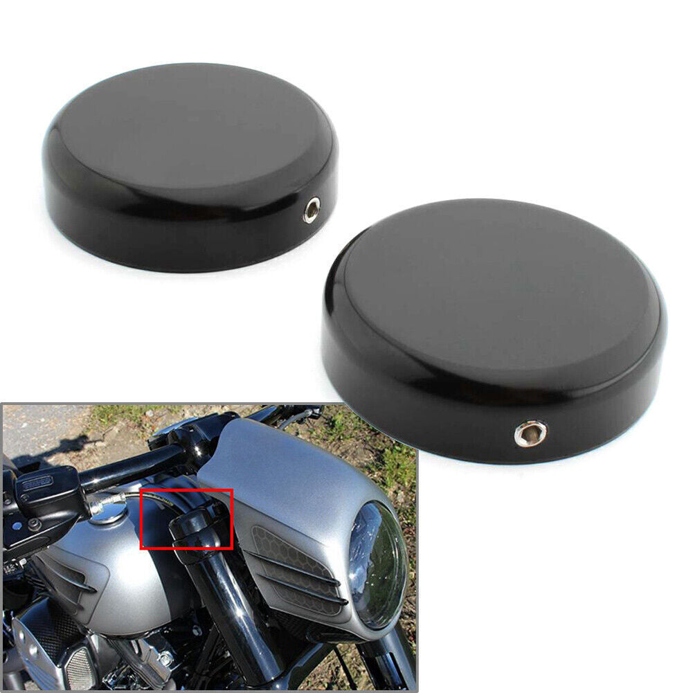 Fork Caps Cover Upper for HARLEY SOFTAIL STREET BOB 2018 2019 2020 FXBB Black US