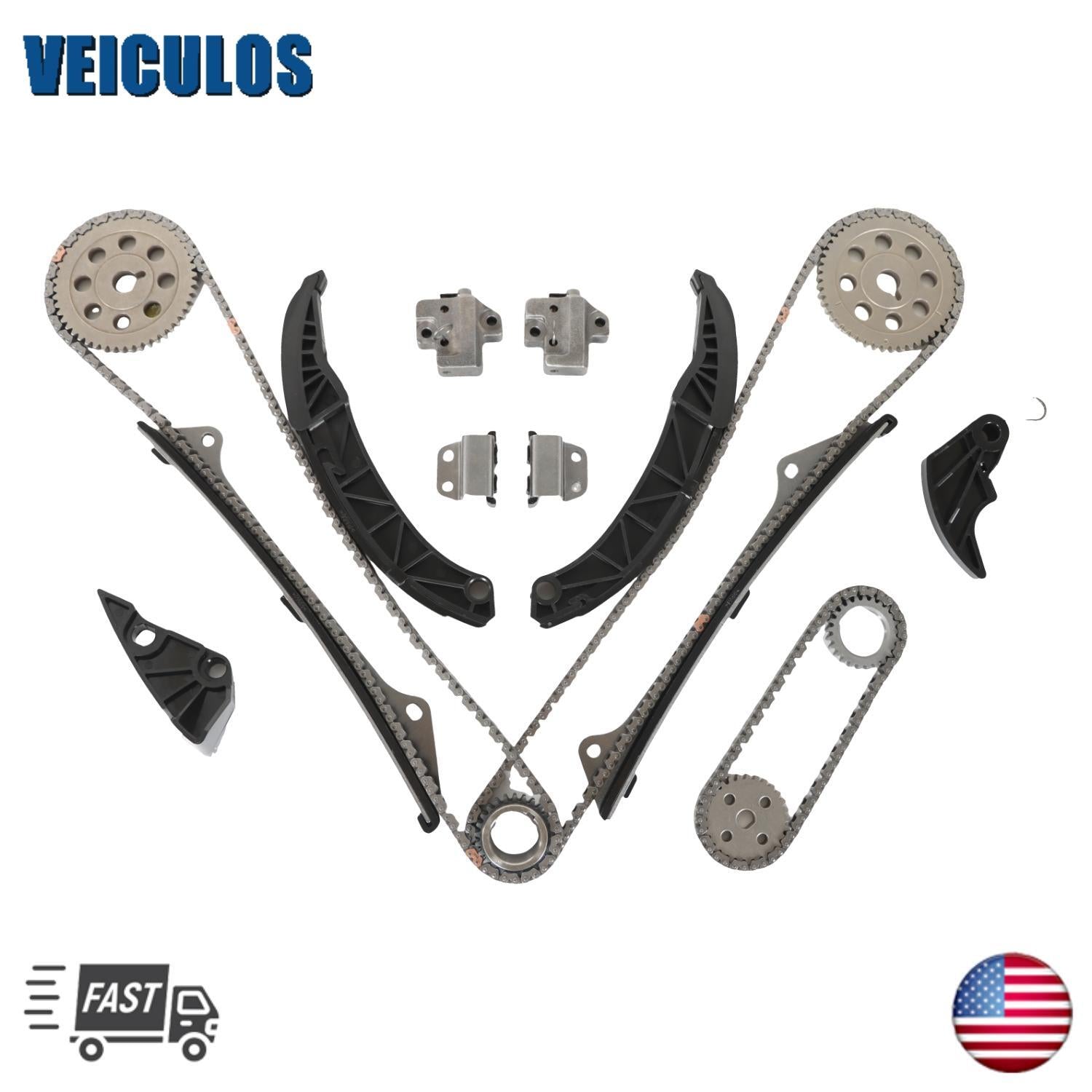Timing Chain Kit for 07-12 for Hyundai for Kia 3.3L 3.5L 3.8L G6DB G6DC G6CD 24312-3C100