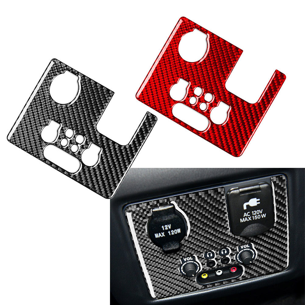 Carbon Fiber Rear Control Knob Panel Cover for Infiniti JX35 QX60 2013-2016