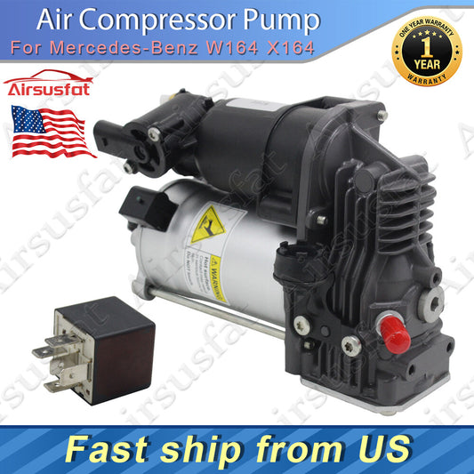 Fit for Mercedes W164 X164 2005-2013 Air Suspension Compressor with Relay 1643201204