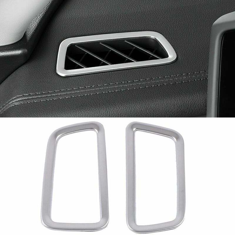 for Kia K5 2021-2023 Silver Interior Instrument L&R Air Outlet Vent Frame Cover