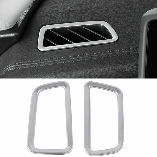 for Kia K5 2021-2023 Silver Interior Instrument L&R Air Outlet Vent Frame Cover
