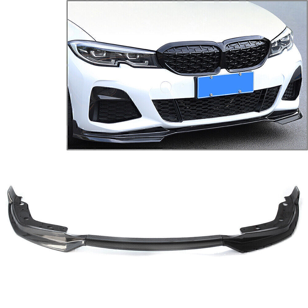 Carbon Fiber Front Bumper Lip Chin Spoiler Splitter for BMW G20 G28 2019-2020