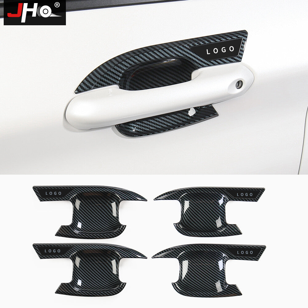 For 2020 for Ford Explorer Carbon Fiber ABS Side Door Handle Bowl Cover Trim Black