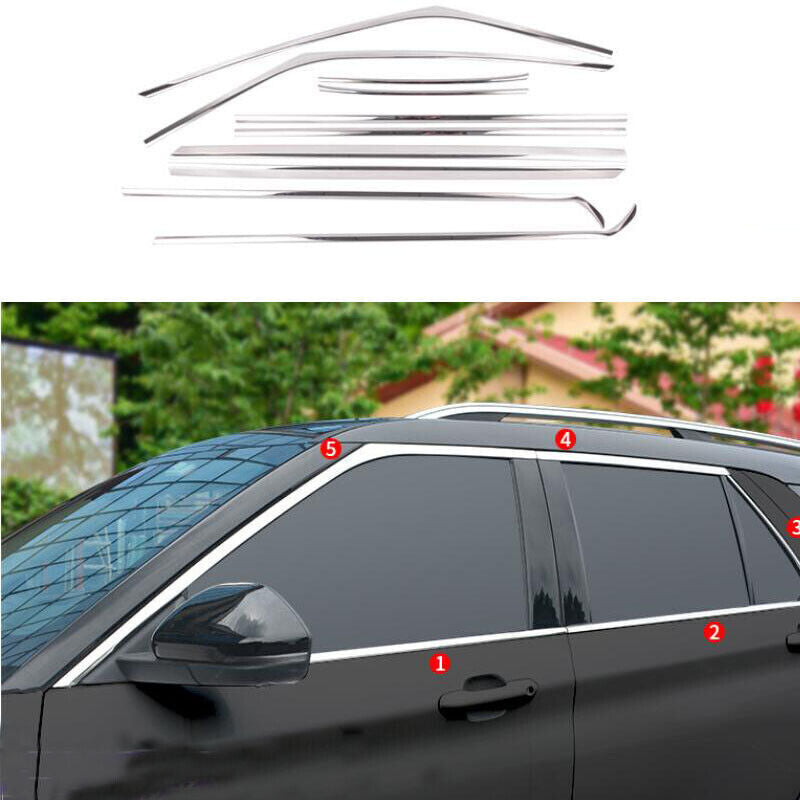 stainless for Ford Explorer 2020-2023 Car Window Strip Cover Trim Kit