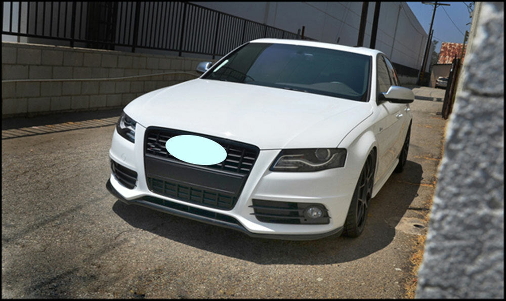Unpainted Front Bumper Lip Chin Spoiler Fit for Audi A4 B8 Sline Bumper 09-12FRP