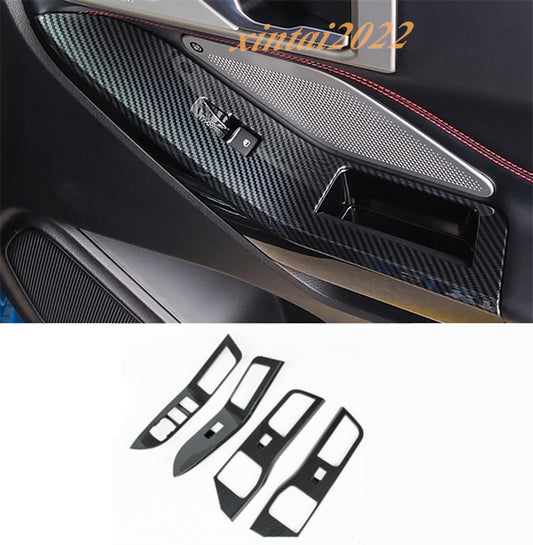 for Ford Explorer 2020-2023 Carbon Style Window Lift Switch Panel Cover Trim ABS