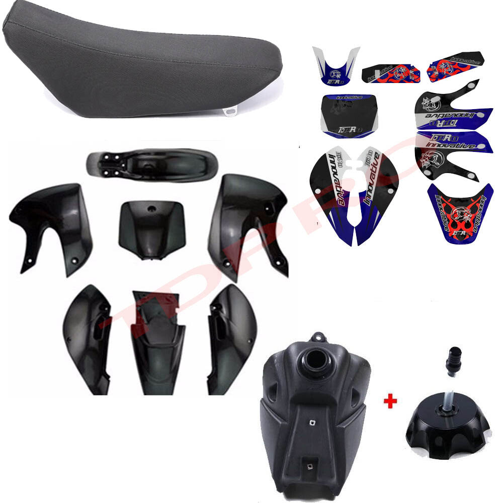 Plastics Sticker Kit Fuel Tank for Seat for Kawasaki KLX110 Atomik 140cc Dirt Bike
