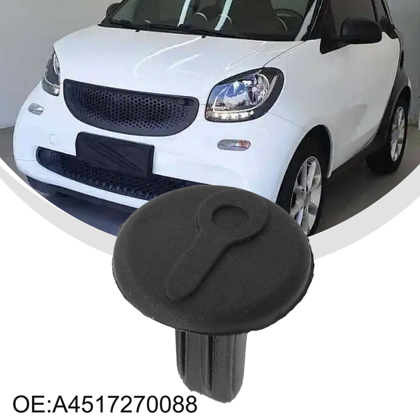 Driver Side Door Handle Lock Key Slot Cover Fit for Smart For Fortwo 451 07-15
