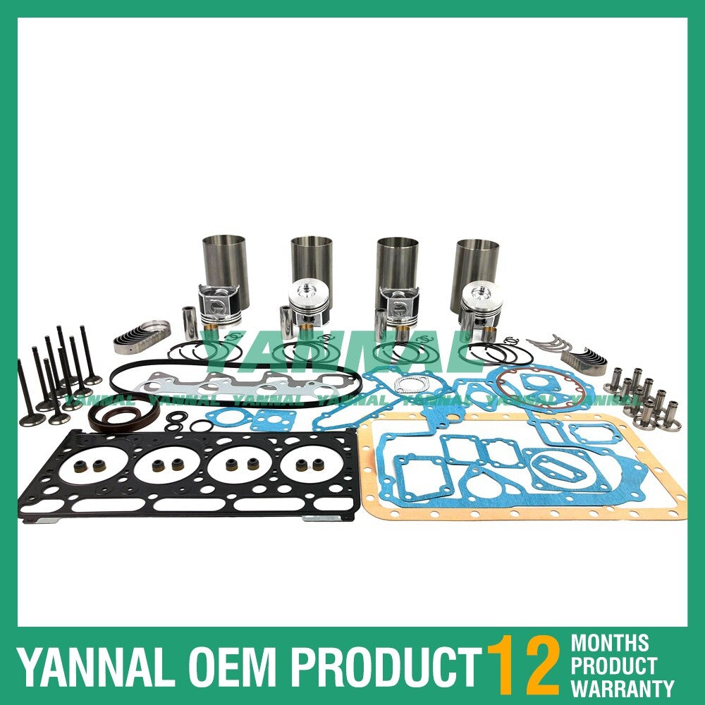 Suitable for Kubota V2003 overhaul and rebuild kit, piston rings, full head washers, and bearings.