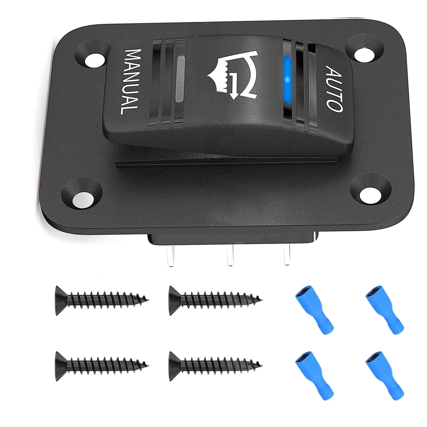 Waterproof 4-Pin 12V/24V SPDT 3-Way Bilge Pump Rocker Switch Car Replacement
