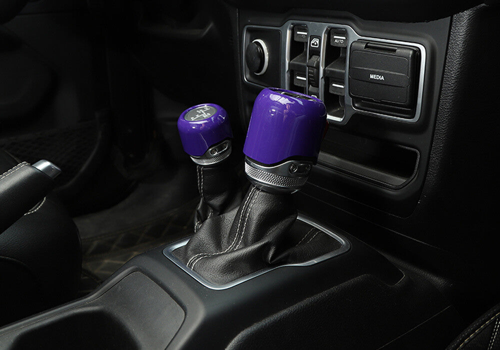 for Jeep for Wrangler JL JT 2018-22 Purple Gear Shift Knob 4WD Four Wheel Drive Trim