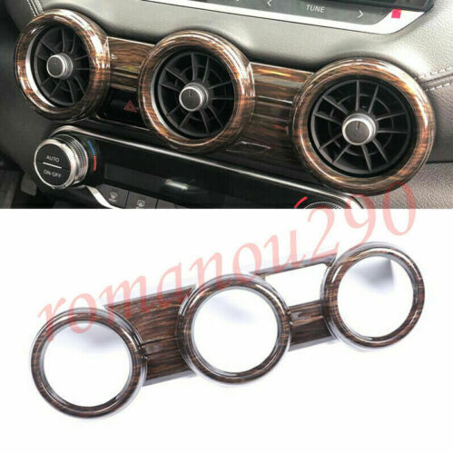 for Nissan Sentra 2020-2023 Wood Grain ABS Dashboard Air Outlet Cover Trims 5P