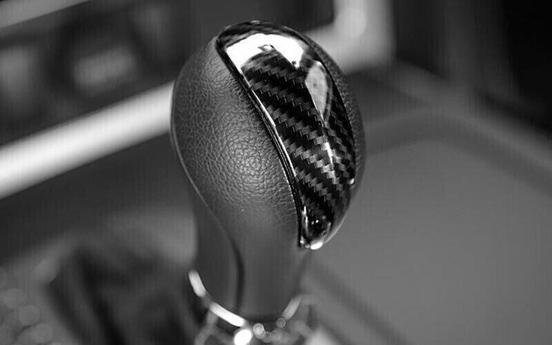 Carbon Fiber Console Gear Shift Knob Cover Trim for Nissan Armada Patrol 17-2020