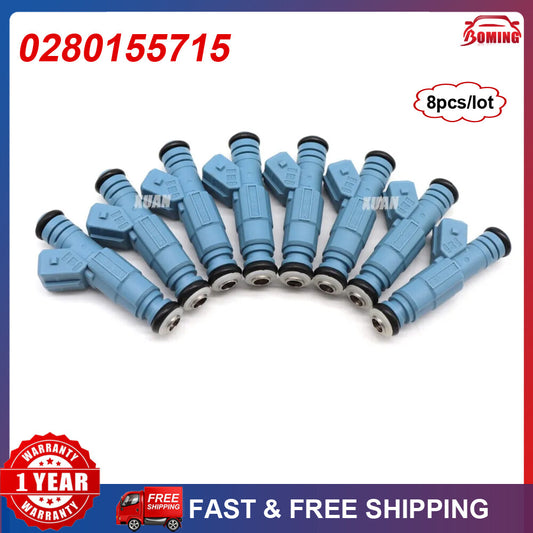 8-piece set 0280155715 new fuel injectors for Dodge for RAM 1500 2500 3500 5.2L 5.9L
