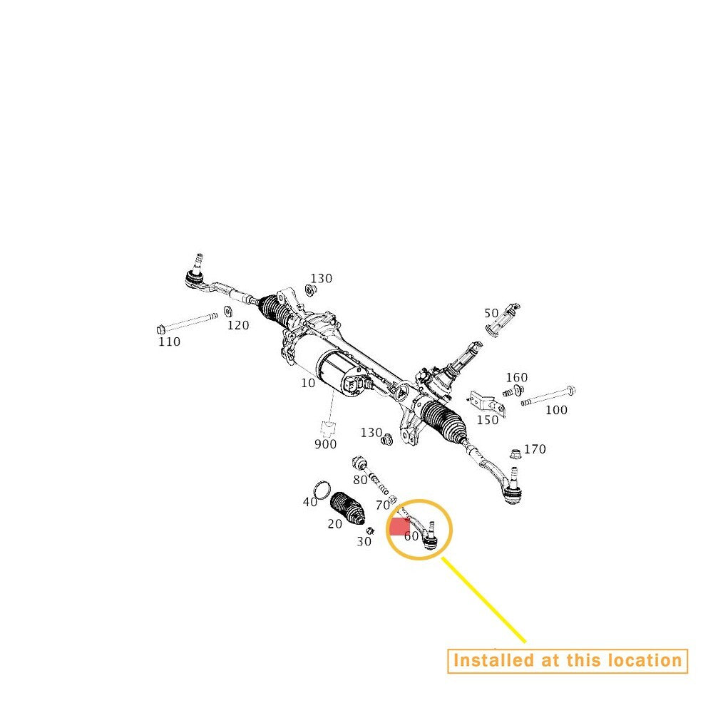 External ball joint (L) for Mercedes-Benz G500, G63, G350. Equipment Manufacturer: 4633304701