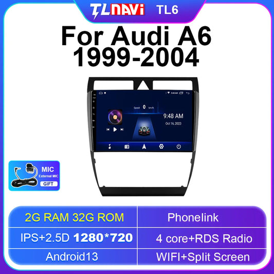 Car Radio for Audi A6 C5 S6 RS6 2002-2006 GPS Multimedia Stereo Player Screen