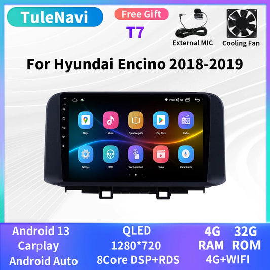 Android Auto Car Radio CarPlay for Hyundai Encino Kona 2018-2019 GPS Navi Screen