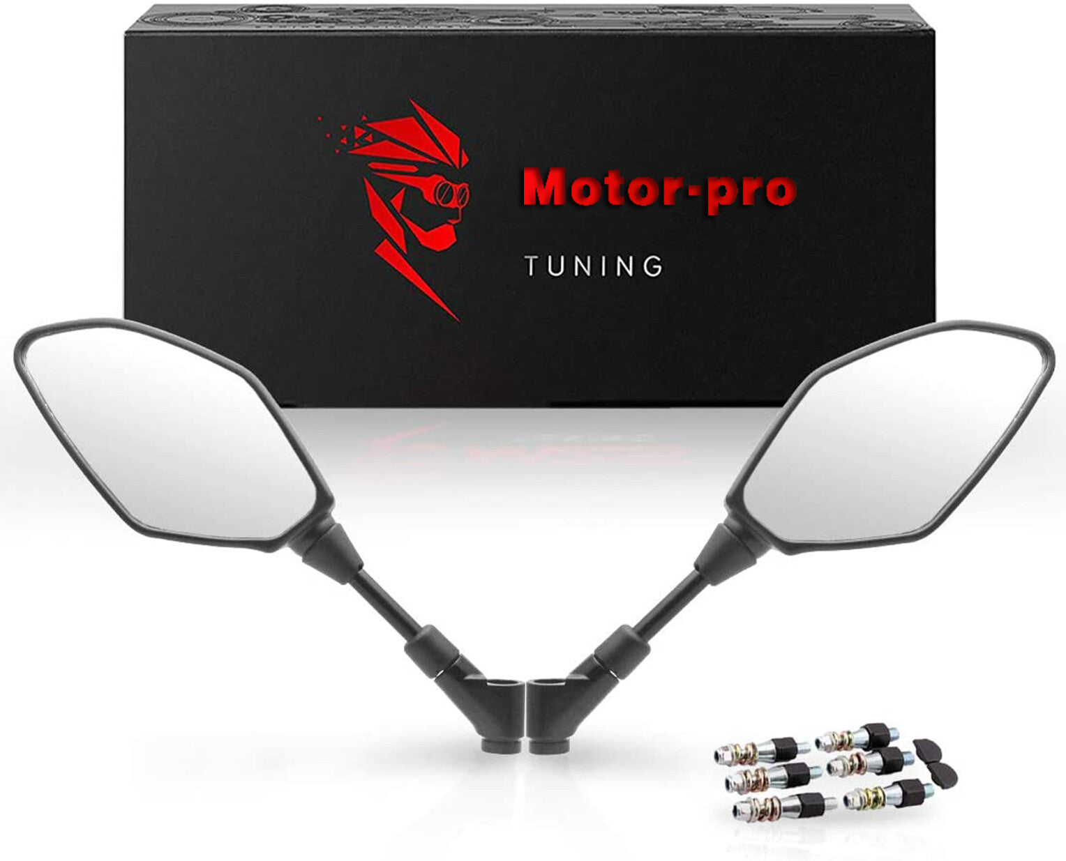 Pairs Motorcycle Rearview Mirrors 8mm/10mm for Suzuki SV650 DL1000 DL650 GSF650