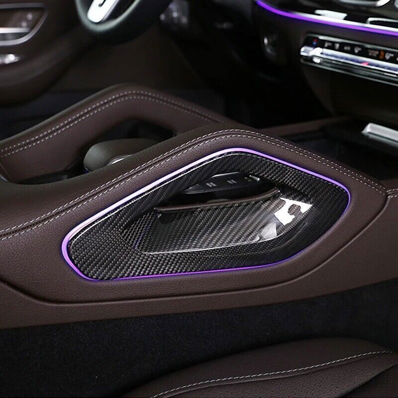 Carbon Fiber Look Gear Shift Both Side Frame Trim for Mercedes-Benz GLE 2020-23
