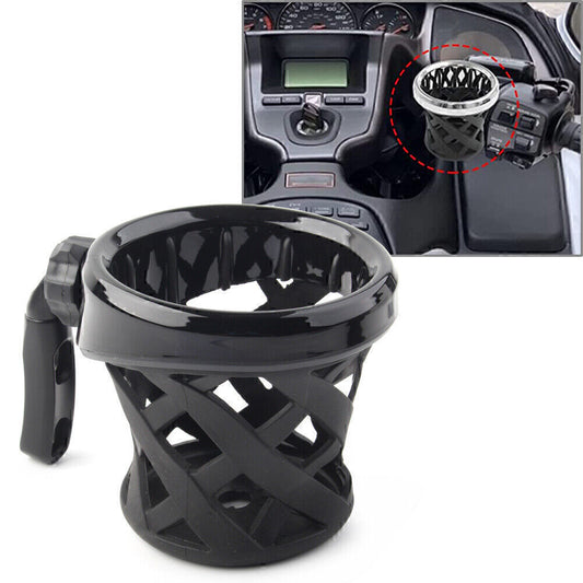 for Harley XL 1200C XL 883 Cup Holder Drink W/ Mesh Basket Mount Black Universal