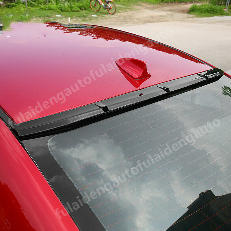 For Mazda3 Axela Sedan 2014-18 Glossy Black Rear Window Roof Spoiler Visor Wing