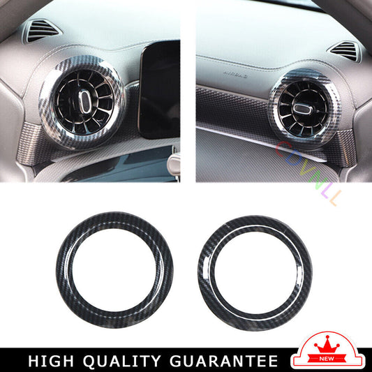 LR AC Air Outlet Vent Cover Trim Fit for Mercedes-Benz AMG35 19-21 Carbon Fiber