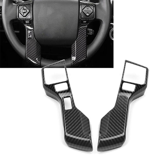 Fit 2014-2020 for Toyota TUNDRA Carbon Fiber ABS Interior Steering Wheel Cover Trim