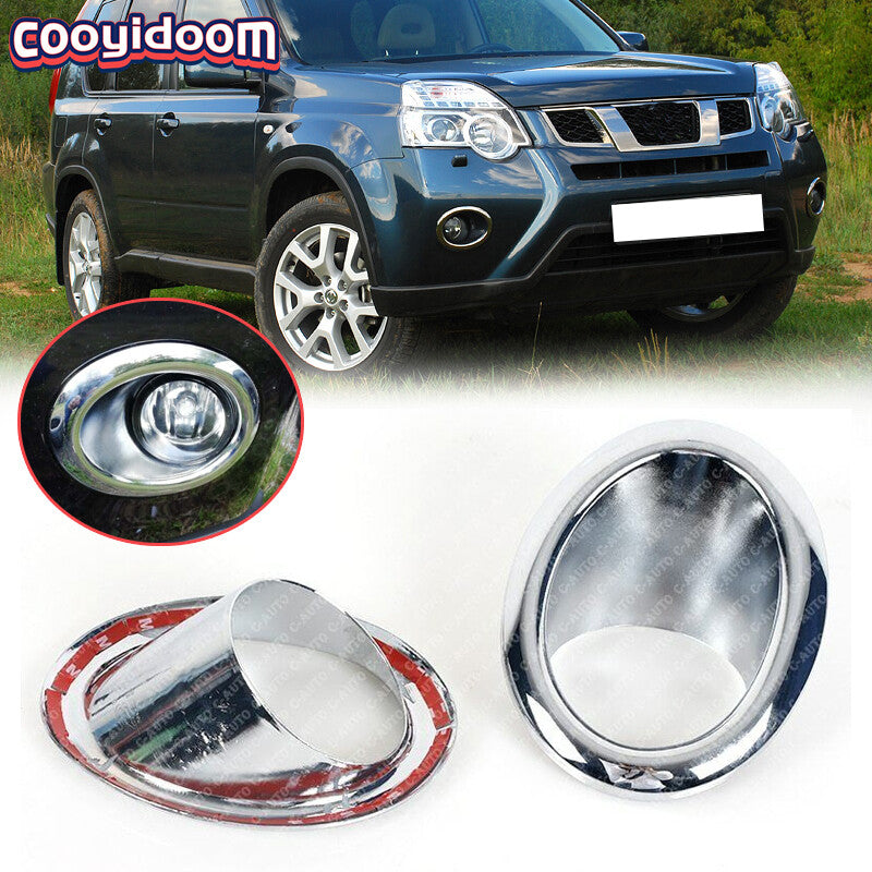 for NISSAN X-TRAIL T31 2011 2012 Chrome Front Fog Light Cover Trim 2PCS