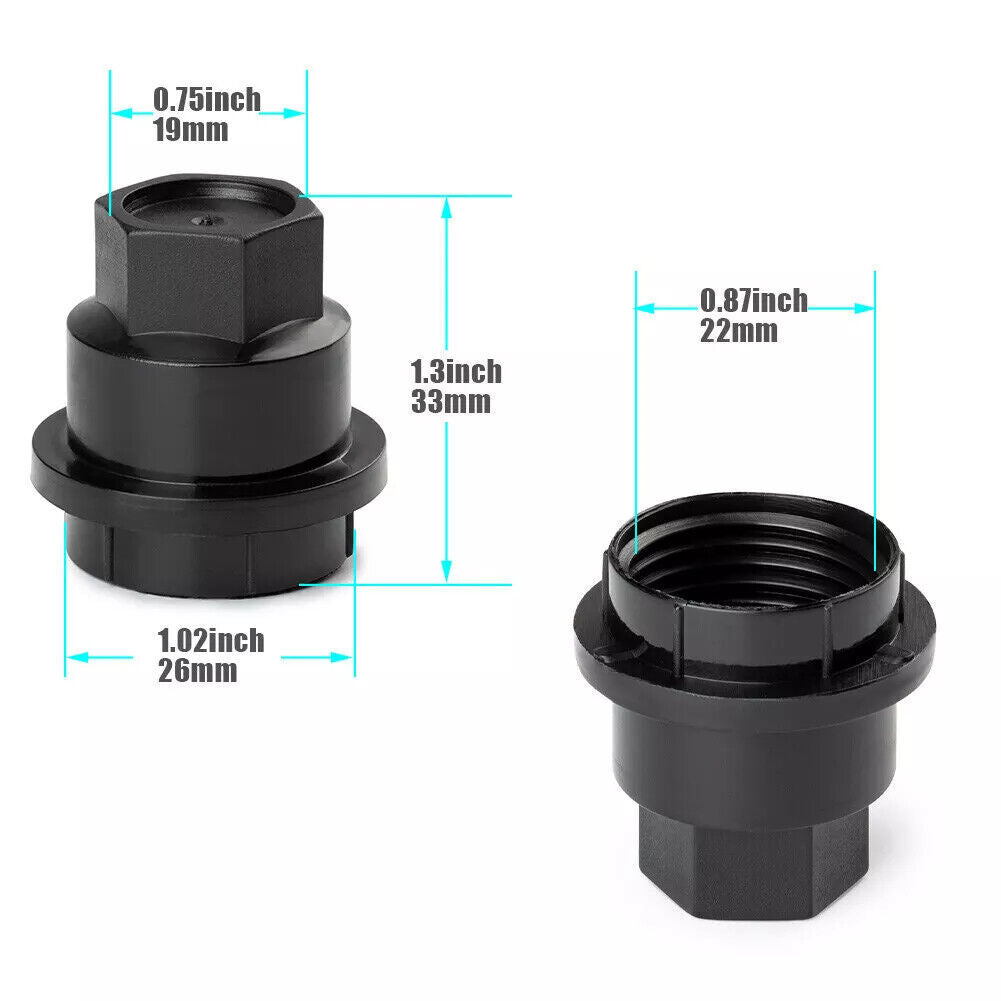 20PCS Black Lug Nut Covers 15661036 for GMC Jimmy Sonama for Chevrolet S10 Blazer