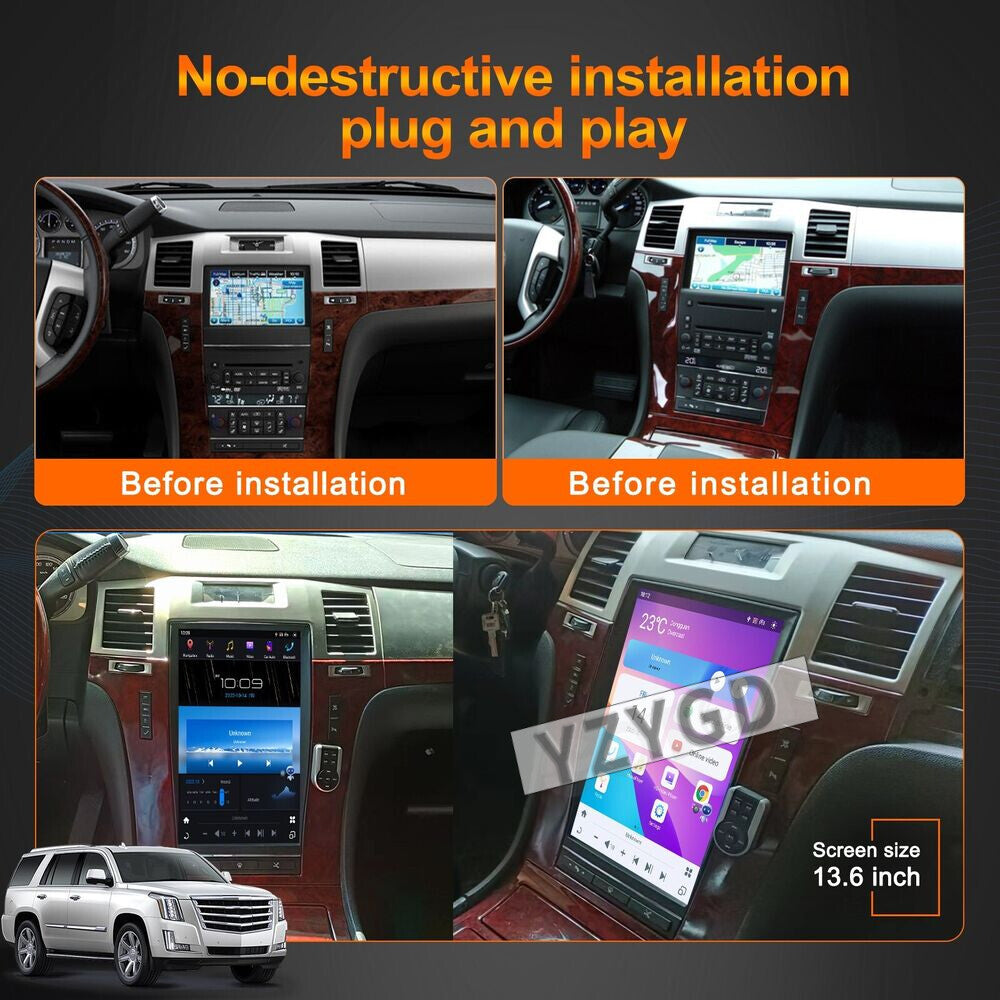 Android for Cadillac for Escalade 2007-2014 Carplay Car Radio Stereo Receiver Screen
