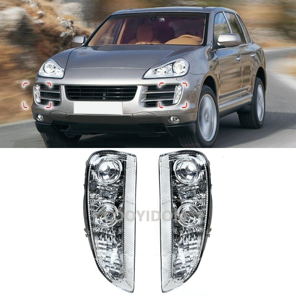 A pair of DRL front bumper driving lights are suitable for 2007-2010 for Porsche Cayennes.