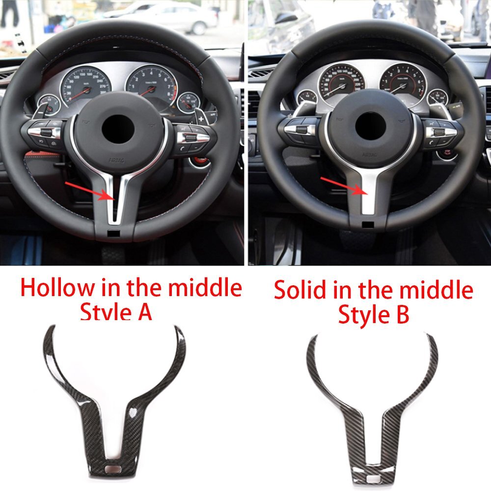Carbon Fiber Steering Wheel Cover for BMW F22 F30 F32 F10 F15 F16 X5 X6 M Sport