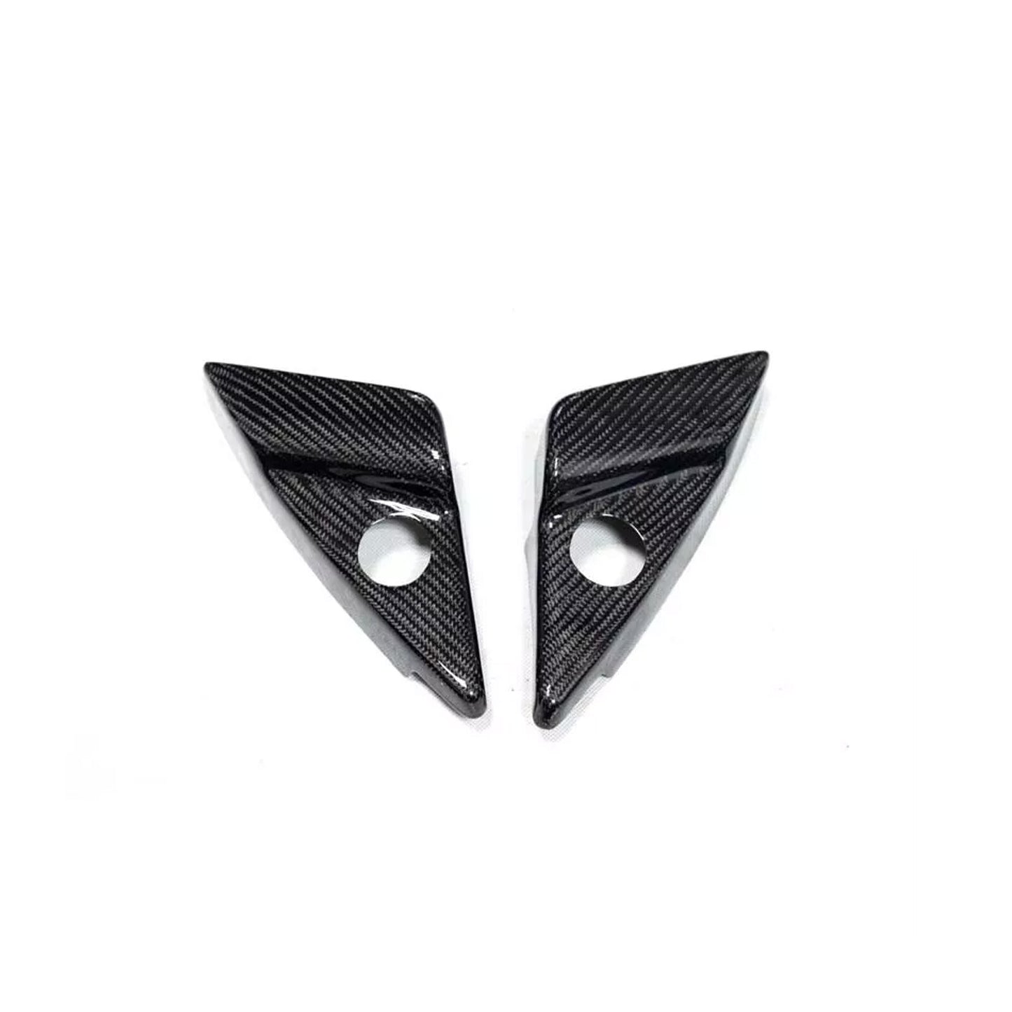 Carbon Fiber A Pillar Speaker Panel Cover Trim fit for Maserati GranTurismo 08-16 AT