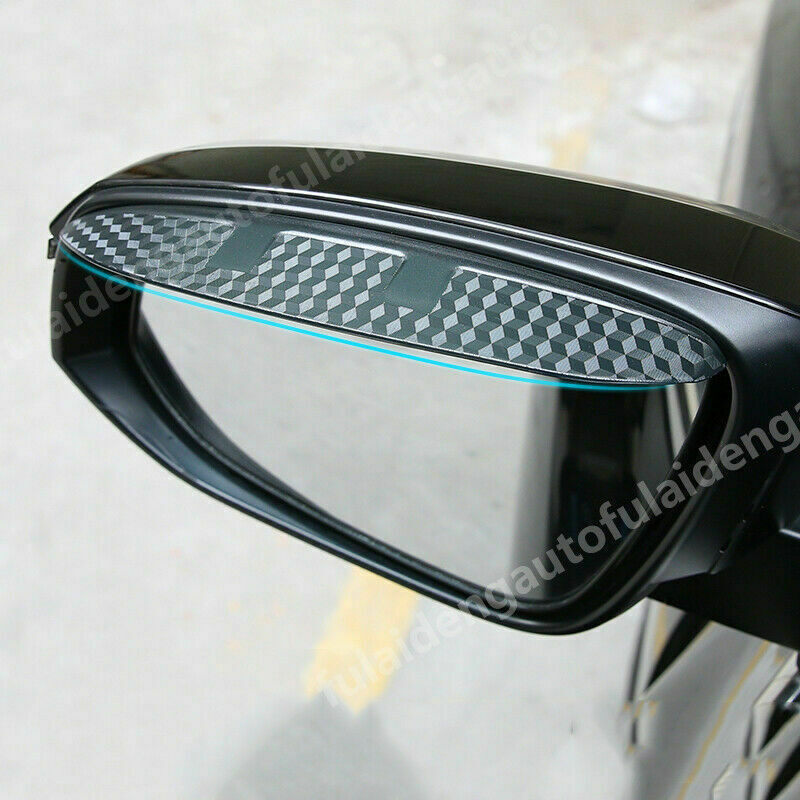 for Chevrolet for Cruze 2017-2018 Carbon Fiber ABS Rearview Mirror Rain Eyebrow Trim