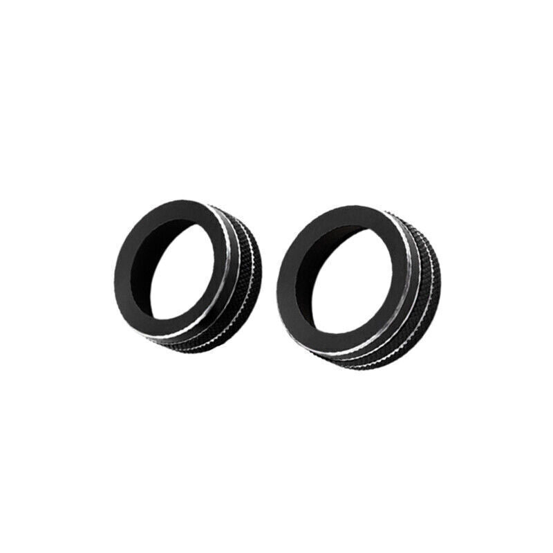 2P for Mazda CX-30 CX30 20-24 Black Aluminum Central Console Ac Knob Cover Trim